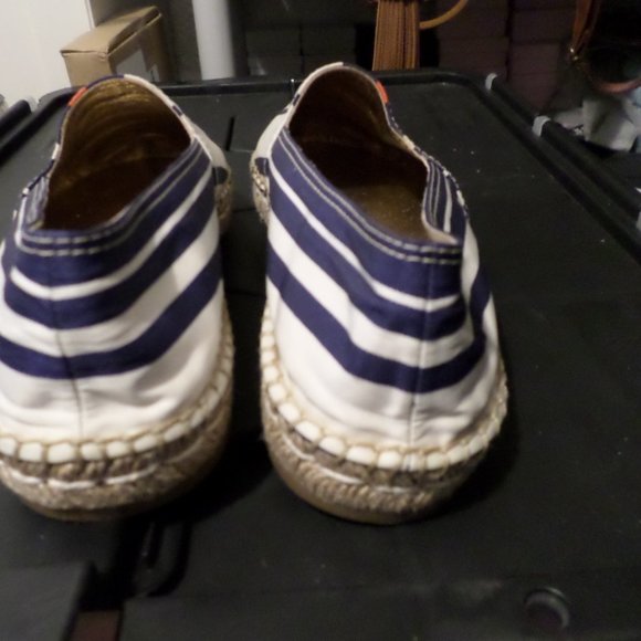Prada Women's Calzature Donna Blue Stripe Espadrille Flats Size 40/US 9-9.5 - Picture 4 of 8